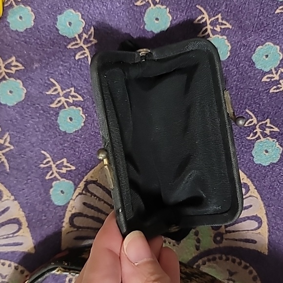 Antique Saks Fifth Avenue Structured Carpet Handbag with Original Coin Purse - Picture 15 of 16